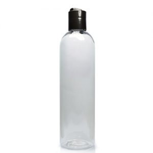 300ml Clear Boston Bottle With Disc-Top Cap