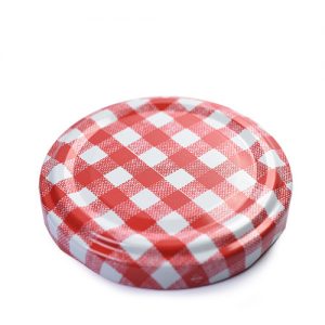 58mm red gingham lid