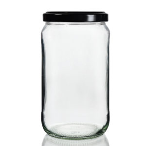 720ml Glass Food jar With Black Lid