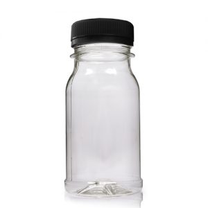 125ml Clear RPET Juice Bottle & Tamper Evident Lid