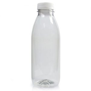 500ml Clear RPET Juice Bottle & Tamper Evident Lid