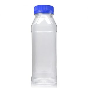 300ml Plastic Square Juice Bottle & Tamper Evident Cap