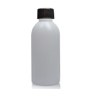 150ml HDPE Boston bottle with black cap