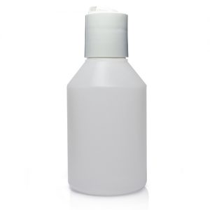 150ml HDPE Natural bottle w wht disc