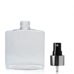 500ml Clear PET Rectangular Bottle & Silver Atomiser Spray