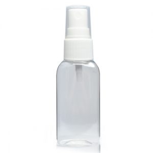 50ml oval plastic bottle with spray