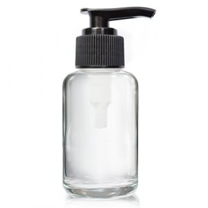 50ml Clear glass Boston Lotion Bottle