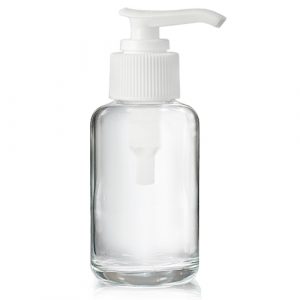 50ml Clear glass Boston LotionBottle