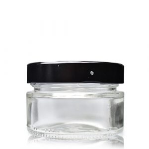 106ml Clear Glass Elena Jar & 70mm Deep Twist-Off Lid