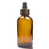 150ml Amber glass Boston Bottle w silver spray