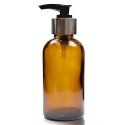 150ml Amber glass Boston Bottle with sliver pump