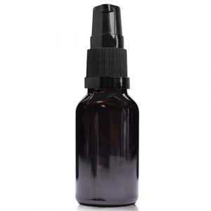 15ml Black dropper bottle with black pump