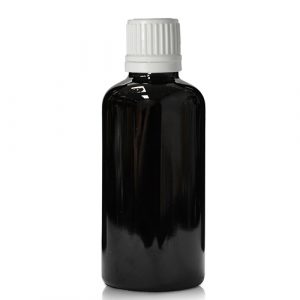 50ml black dropper bottle with white dropper 50ml Black Dropper Bottle With Dropper Cap