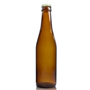 330ml Amber Glass Apo Bottle W crown GB