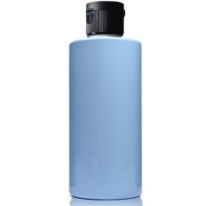 100ml Blue Plastic bottle w black flip 100ml Blue Plastic Bottle With Flip Top Cap