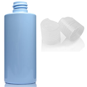 100ml Blue Plastic bottle with nat disc 100ml Blue Plastic Bottle With Disc Top Cap