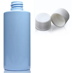 100ml Blue Plastic Bottle With Screw Cap