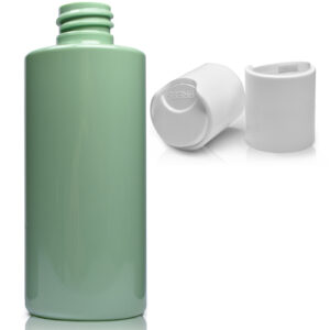 100ml Green Plastic Bottle With Disc Top Cap