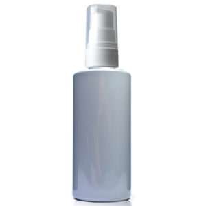 100ml Grey Plastic Bottle With Lotion Pump