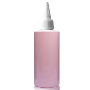 100ml Pink Plastic Bottle With Spout Cap