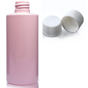 100ml Pink Plastic Bottle With Screw Cap