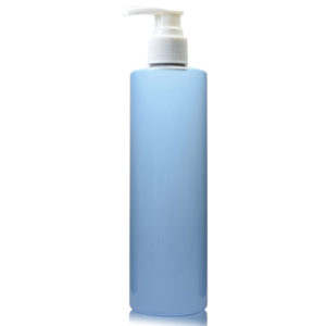 250ml Blue Plastic Bottle With Lotion Pump