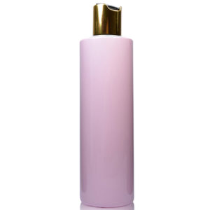 250ml Pink Bottle With Gold Disc Top Cap