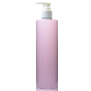 250ml Pink Plastic Bottle With Lotion Pump