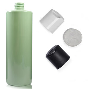 500ml Green Plastic Bottle With Disc Top Cap