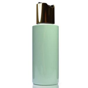 50ml Sage Green Plastic Bottle With Gold Disc Cap