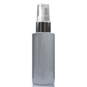 50ml Grey Plastic Bottle With Lotion Pump