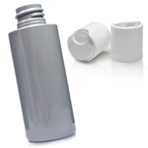 50ml Grey PET Plastic Bottle With Disc Top Cap