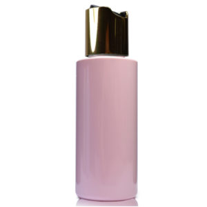 50ml Pink Plastic Bottle With Gold Disc Cap