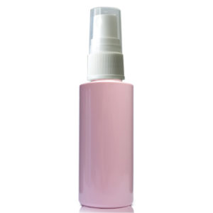 50ml Pink Plastic Bottle With Spray