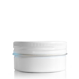 15ml White Aluminium Jar and Lid