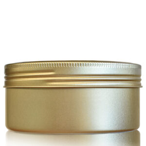 250ml Gold Aluminium Jar and Lid