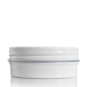 50ml White Aluminium Jar and Lid