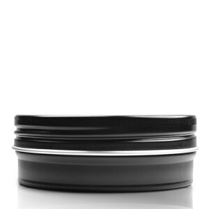 75ml Black Aluminium Jar and Lid